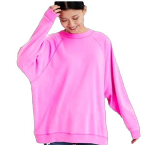 AMERICAN EAGLE medium  oversized Barbie pink crew neck sweatshirt